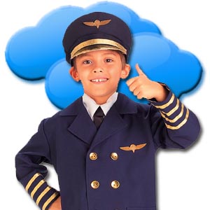 boy in pilot costume